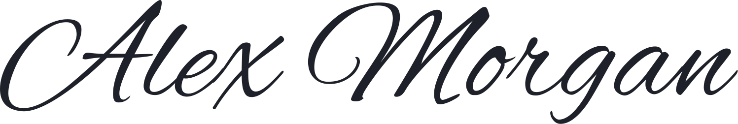 Alex Morgan in Alex Brush calligraphy for an email signature
