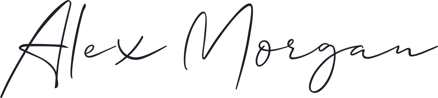 Alex Morgan in Allison calligraphy for an email signature