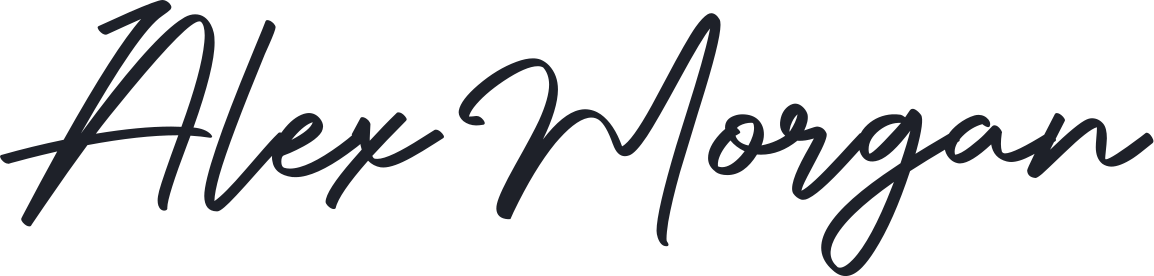 Alex Morgan in Authentic calligraphy for an email signature