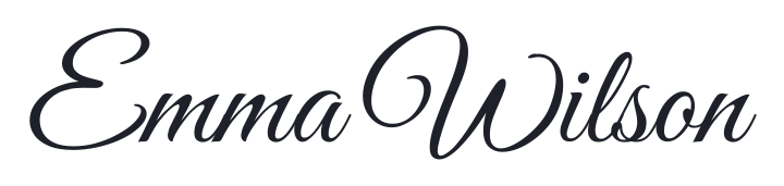 Emma Wilson rendered in Great Vibes with decorative capitals