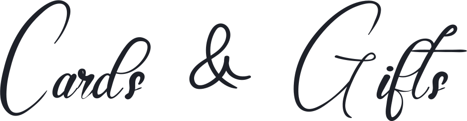 Cards & Gifts in Elegant Wedding lettering for a wedding table sign