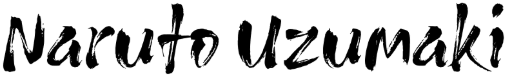 Anime names font examples in Amanojaku font