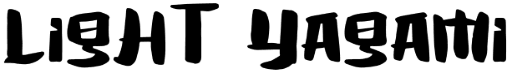 Anime names font examples in Little Samurai font