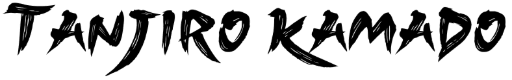 Anime names font examples in Sukajan Brush font