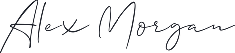 Alex Morgan handwritten signature in Allison font