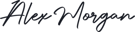 Alex Morgan handwritten signature in Authentic font