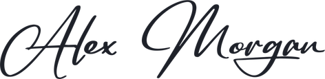 Alex Morgan handwritten signature in Billyonair font