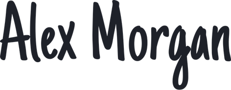 Alex Morgan handwritten signature in Just Another Hand font