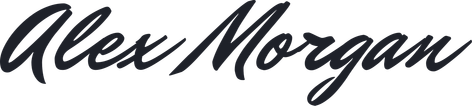 Alex Morgan handwritten signature in Mr Dafoe font