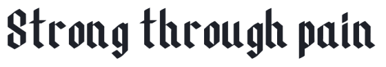 Blackletter tattoo lettering in Black Pentacle font