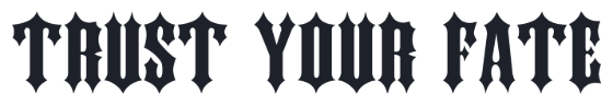 Blackletter tattoo lettering in DS Kork font