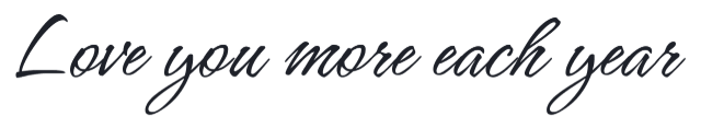 Anniversary text font examples in Hurricane font